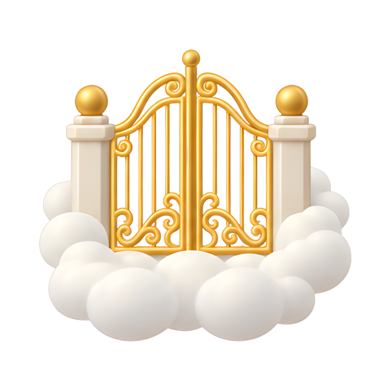 heavenly gates in the clouds