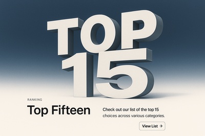 Stylish Top 15 Ranking Design with Action Button