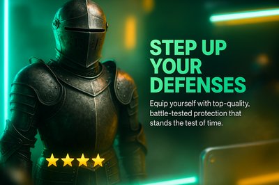 Neon Armor Design Carousel Slide for Marketing