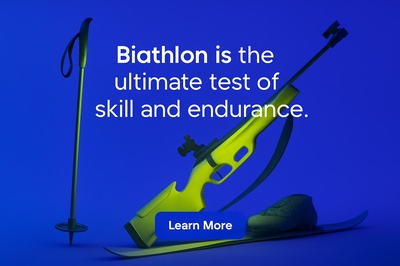 Illuminated Biathlon Equipment in Blue Glow