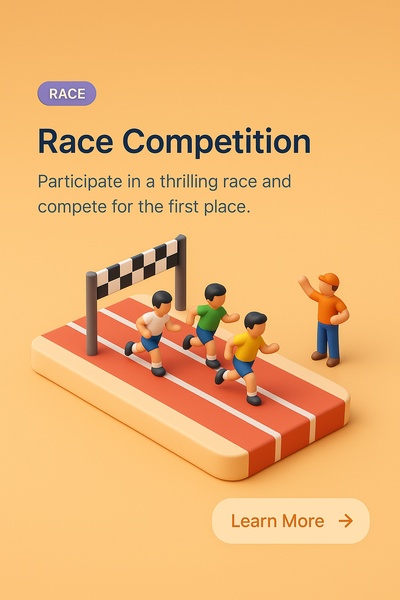 Engaging Race Competition 3D Scene with Participants