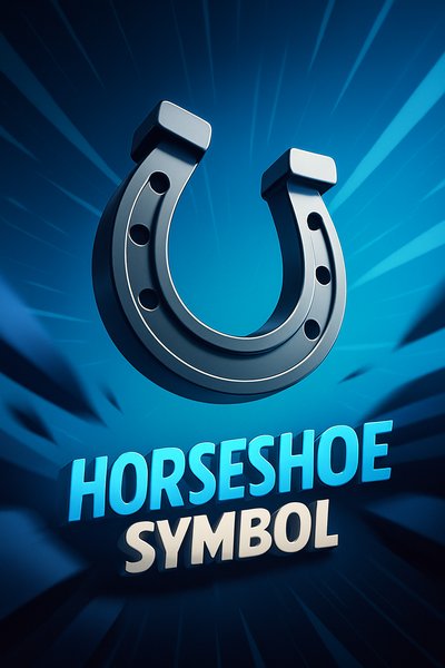 Dynamic Horseshoe Symbol with Bold Typography