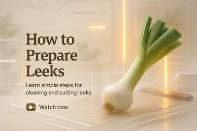 Culinary Guide Graphic for Preparing Leeks