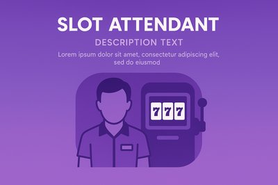 Slot Attendant Visual Design with Gradient Background
