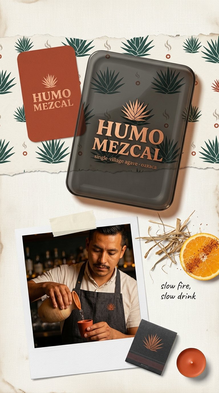 Moodboard for mezcal branding