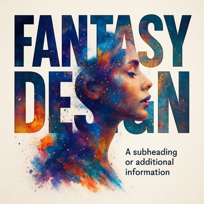 Vibrant Fantasy Design Concept with Artistic Portrait