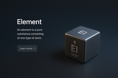 Miniature 3D Landscape Featuring an Element Block