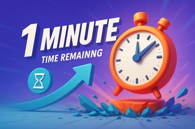 Colorful Countdown Timer Graphic for Urgency in Events