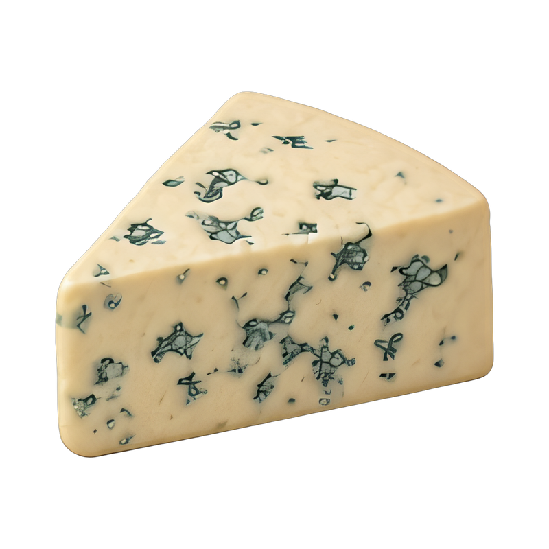 blue cheese wedge with veins
