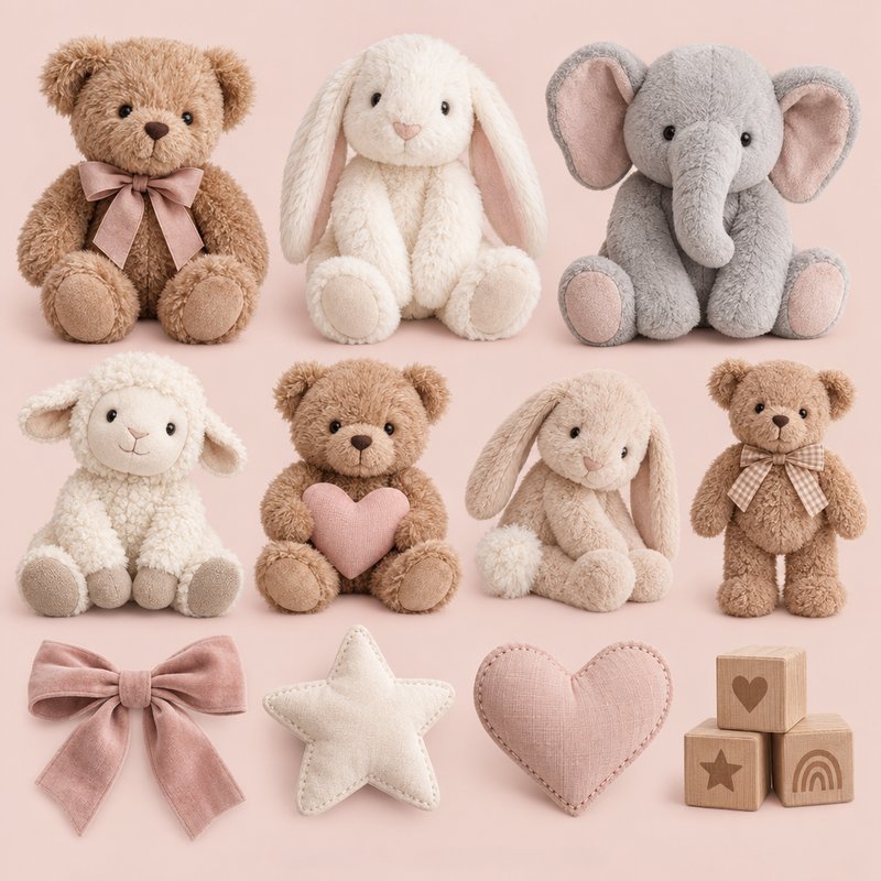 soft plush toy design elements