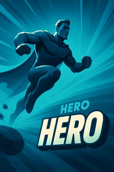 Dynamic Hero Illustration with Bold Typography