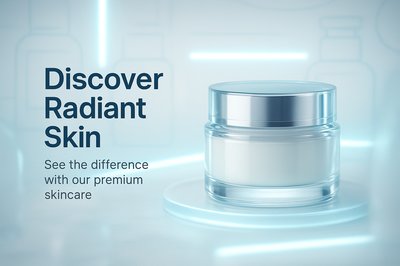 Premium Skincare Promotional Image Featuring Radiant Skin Concept