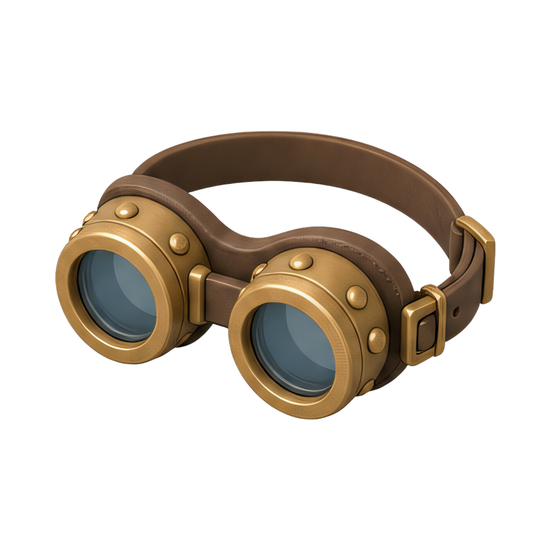 vintage brass goggles with lenses