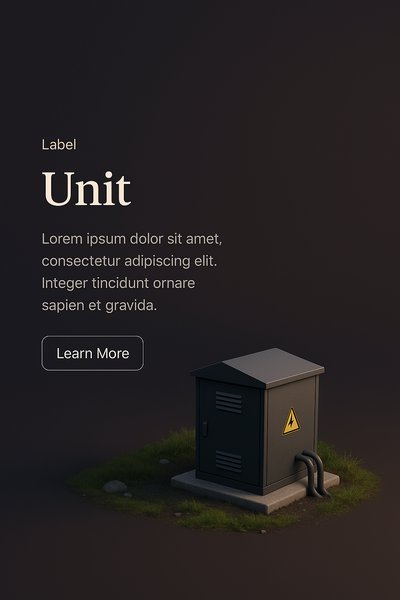 Realistic 3D Scene of a Utility Unit with Dark Background