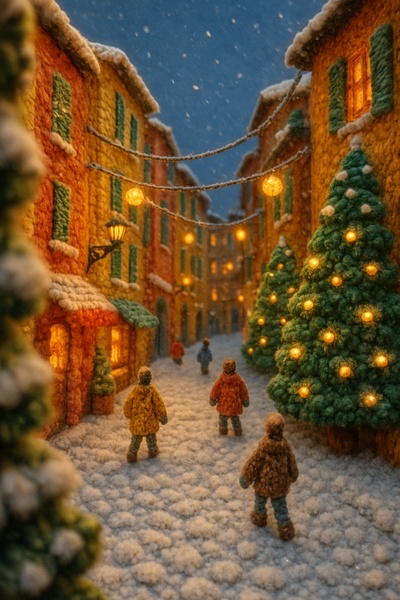 Cozy Woolen Villa Scene in Nice with Holiday Atmosphere