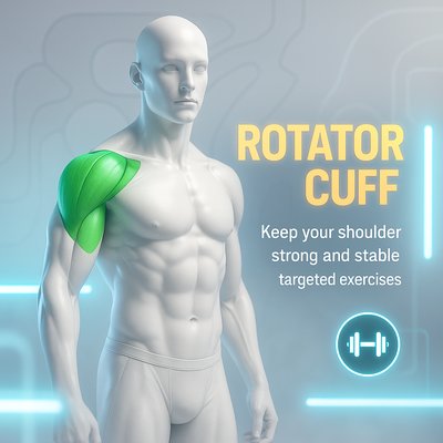 Illustration of Rotator Cuff Anatomy with Exercise Tips