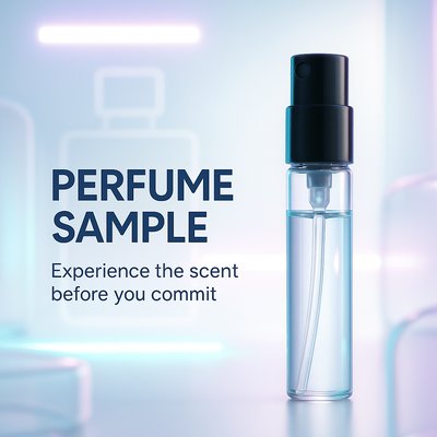 Modern Perfume Sample Promotion with Sleek Design