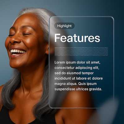 Beautiful Mature Woman with Healthy Skin and Gray Hair