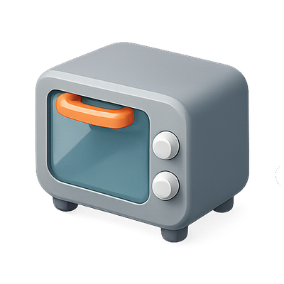 Stylized 3D Toaster Design with Modern Aesthetic
