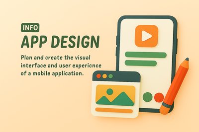 Modern App Design Concept with Mobile Interface Elements
