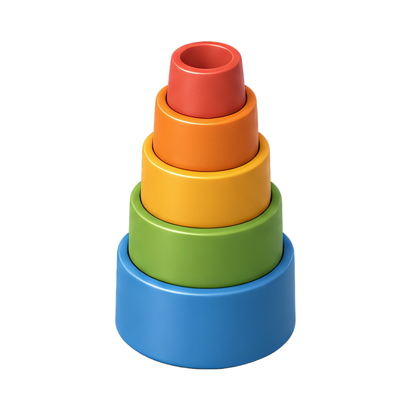 colorful stacking cups tower