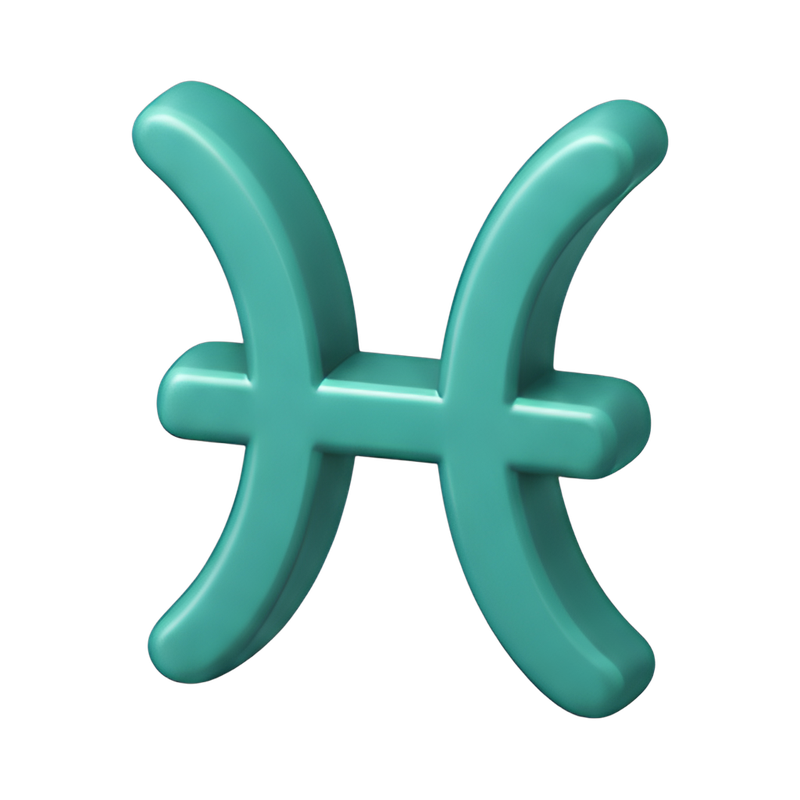 Pisces twin arc glyph design