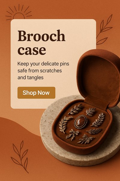 Elegant Boho Brooch Case Landing Page Design