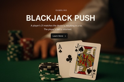 Stylish Blackjack Push Web Design Concept