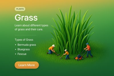 Detailed 3D Scene of Grass with Characters and Elements