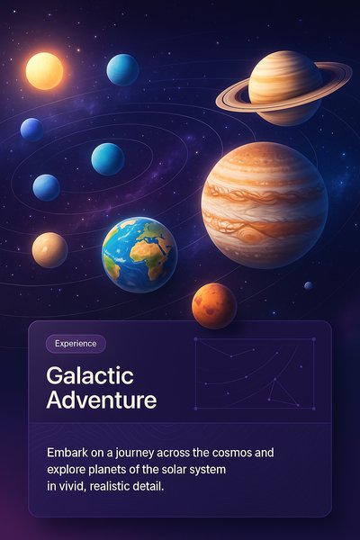 Stunning Solar System Panorama with Vibrant Planets