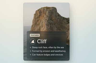 Stylish Web Page Concept Featuring a Cliff Illustration