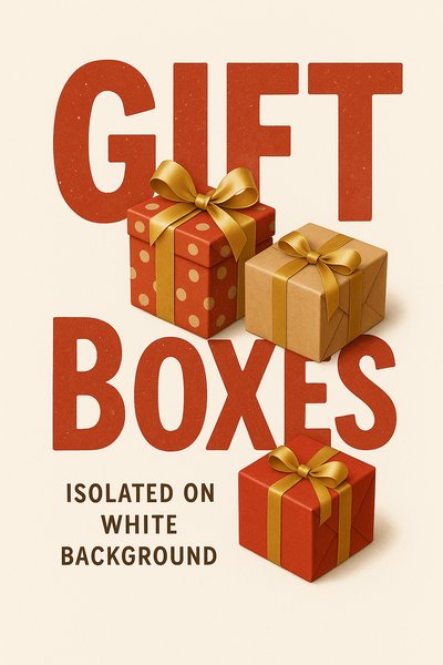 Stylized Image of Gift Boxes on a Neutral Background