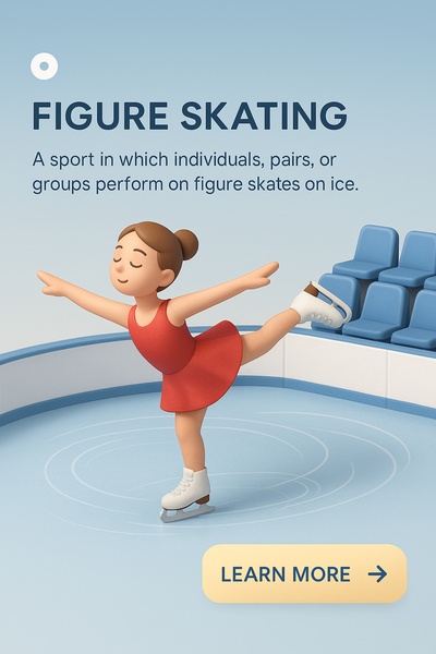 Detailed 3D Illustration of Figure Skating in a Realistic Style