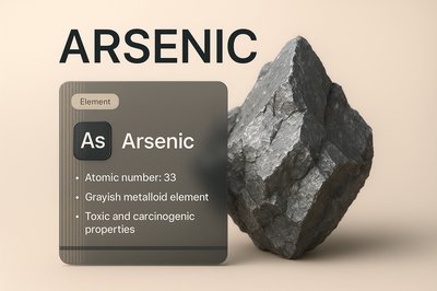 3D Illustration of Arsenic with Informative Block
