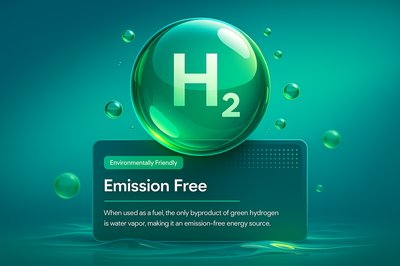 Green Hydrogen Element Bubble with Reflection