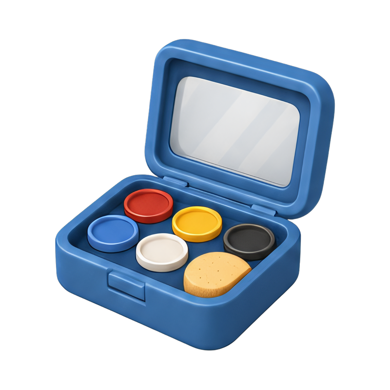 colorful clown face paint kit