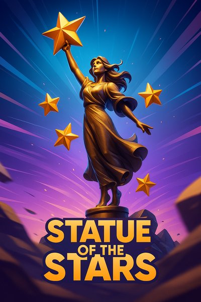Dynamic Statue of the Stars in Vibrant Colors
