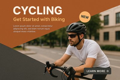 Dynamic Cycling Graphic with Engaging Design Elements