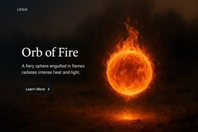 Stunning Orb of Fire Illustration with Dynamic Flames