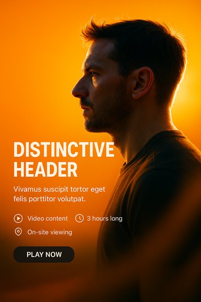 Dramatic profile image for video content promotion