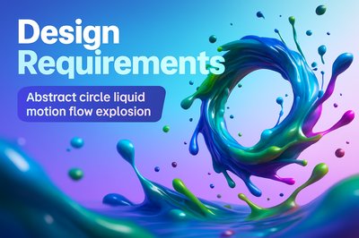 Dynamic Abstract Liquid Motion Flow Explosion in Vibrant Colors