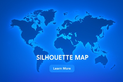 Illuminated Silhouette World Map with Call to Action