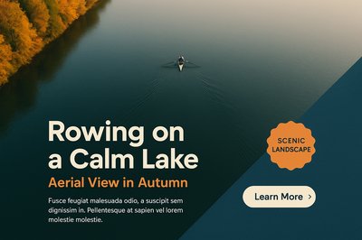 Serene Autumn Rowing Experience on a Calm Lake