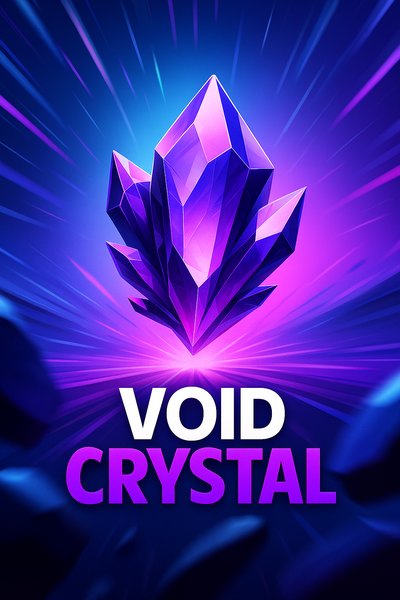 Dynamic Void Crystal Illustration with Vibrant Colors