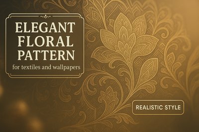 Elegant Floral Pattern Design for Textiles and Wallpapers