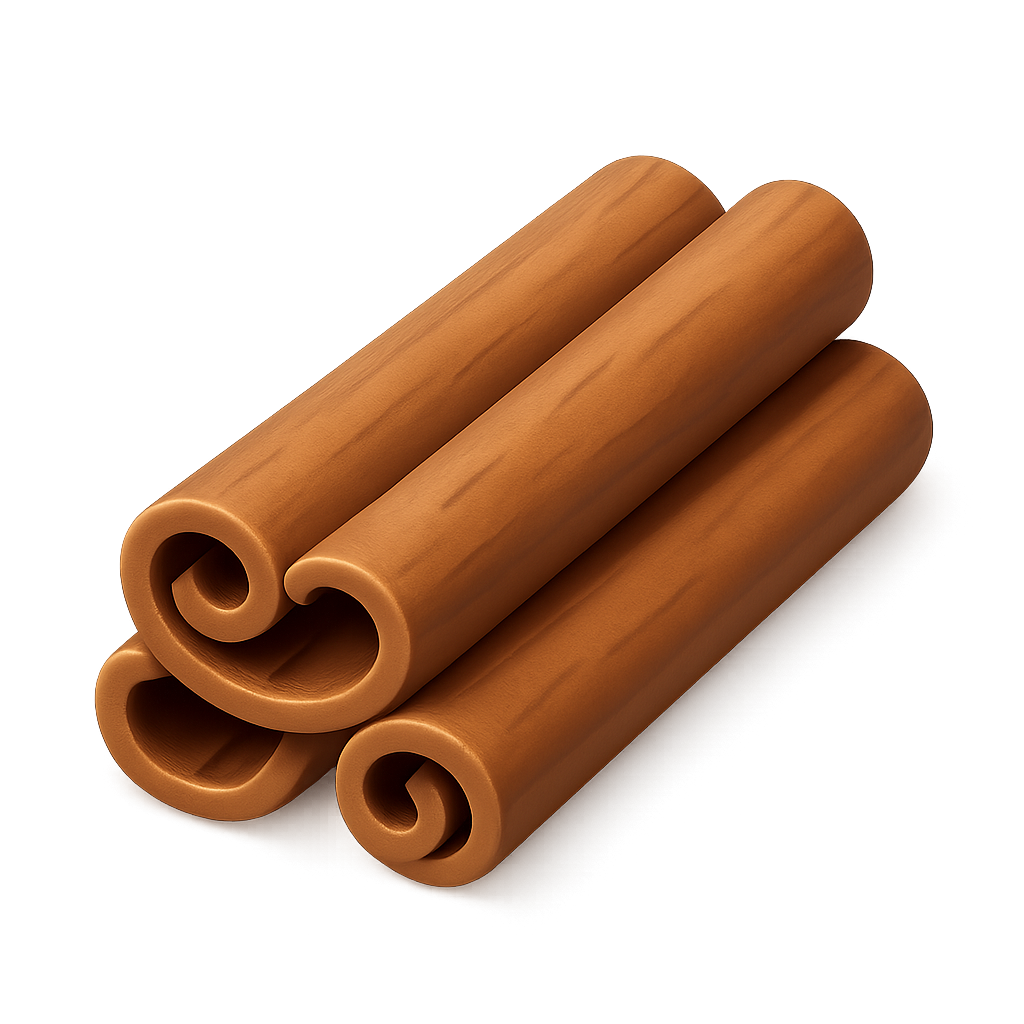 Stylized Stick Stylized 3D Cinnamon Stick Icon with a Realistic Texture - Woopicx