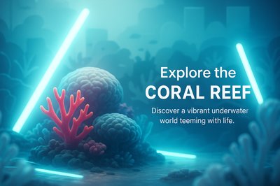 Vibrant Underwater Scene Highlighting Coral Reef Exploration
