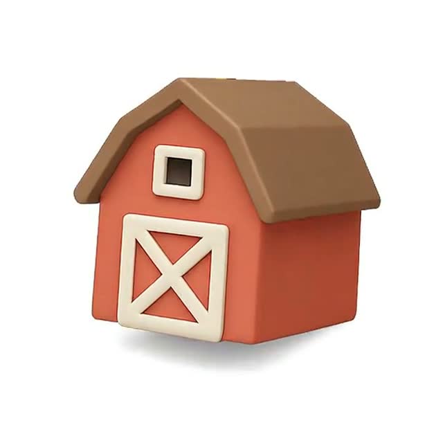 Colorful Miniature Barns for Creative Projects