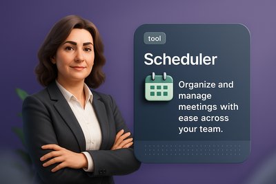 Professional Businesswoman with Scheduler Tool