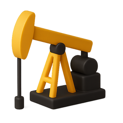 3D Oil Pump Jack Model with Minimalist Design